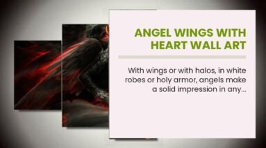 Angel Wings With Heart Wall Art