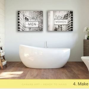 Farmhouse Bathroom Canvas Art