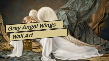 Grey Angel Wings Wall Art